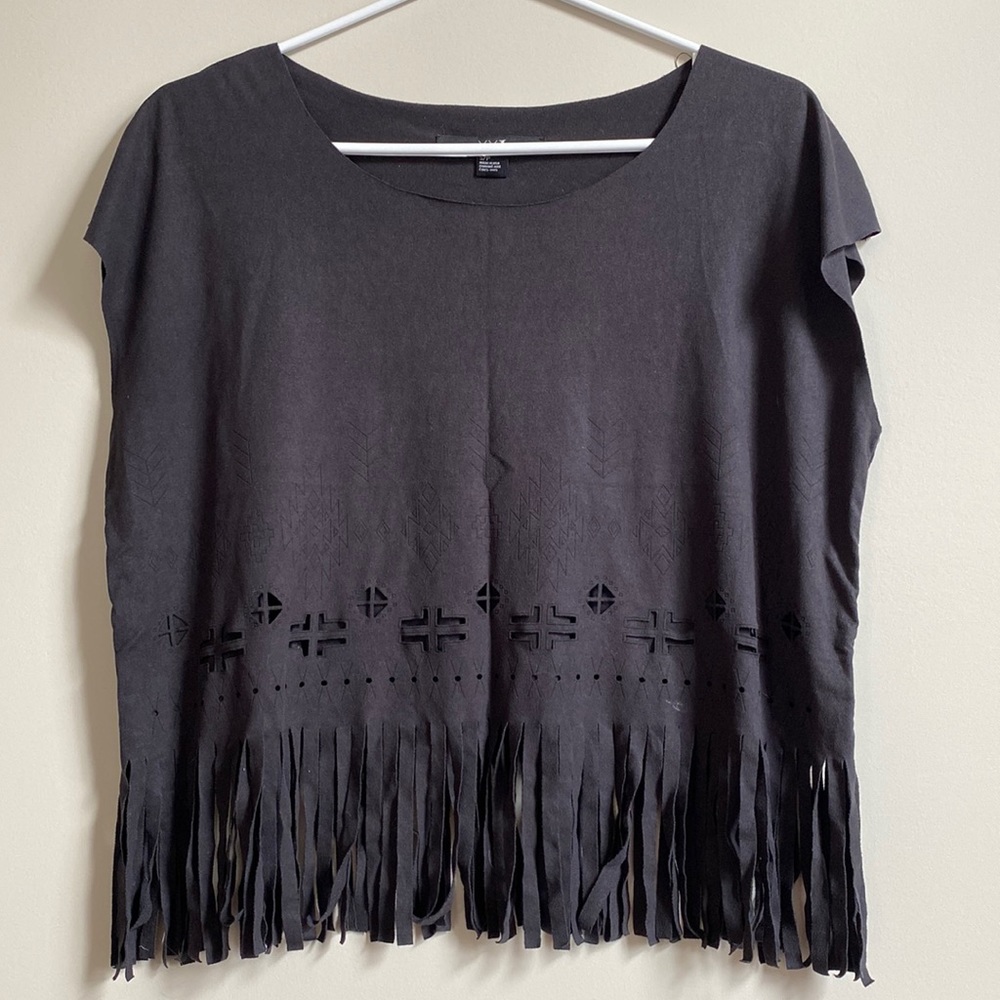 Suede festival top